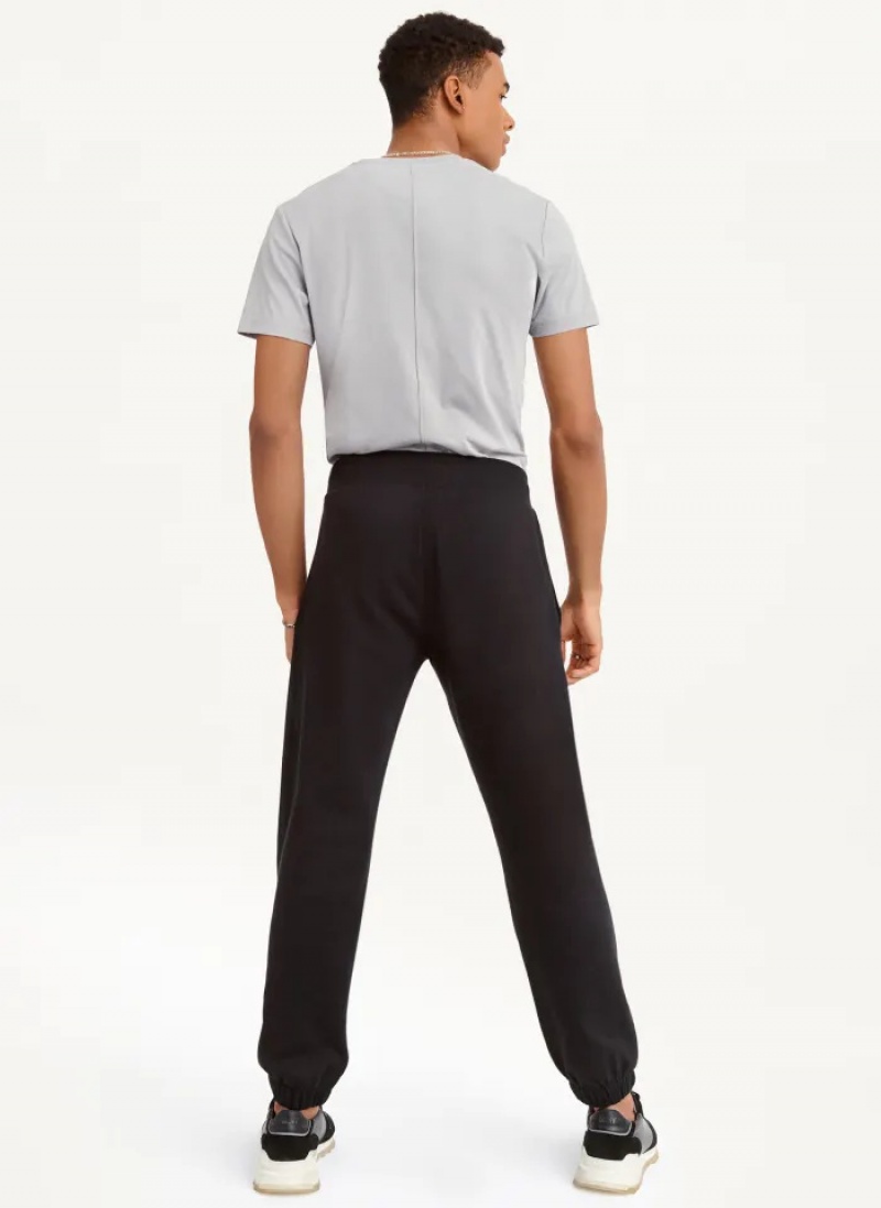 Black Men's Dkny Shadow Logo Jogger Pants | 5472DWMJE