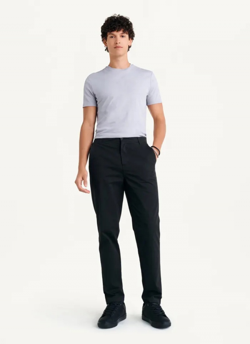 Black Men's Dkny Slim Chino Pants | 8531UQSOI