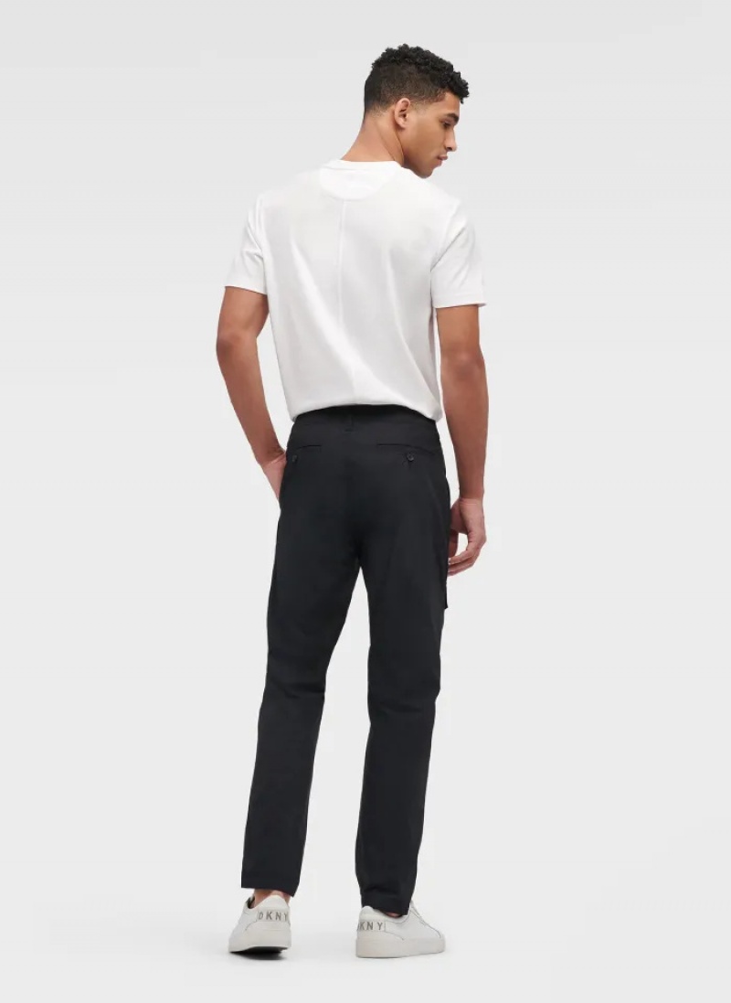 Black Men's Dkny Slim Fit Cargo Pants | 0862EPKBH