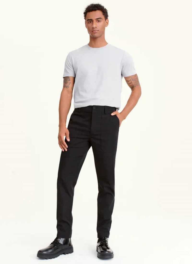 Black Men's Dkny Smart Fatigue Pants | 5398PZAGN