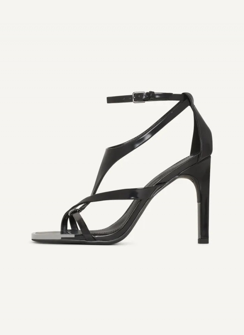 Black Women\'s Dkny Audrey High Sandals | 4807BTOLY