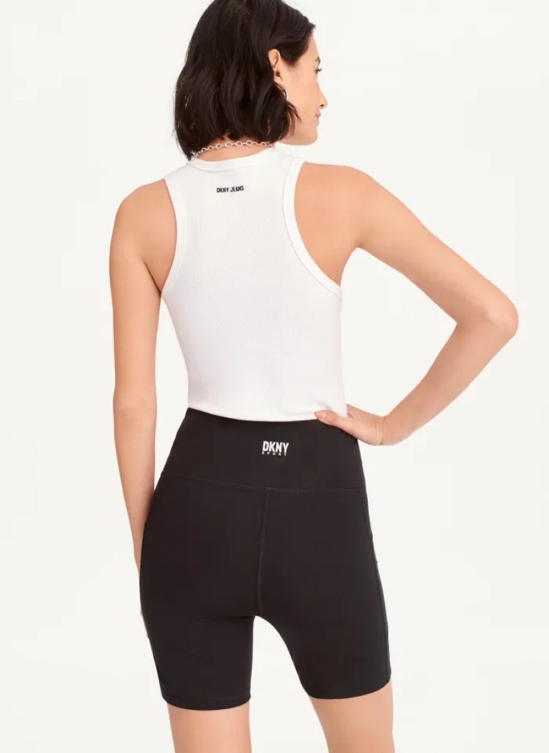 Black Women's Dkny Balance Compression Bike Shorts | 1287IHCNG