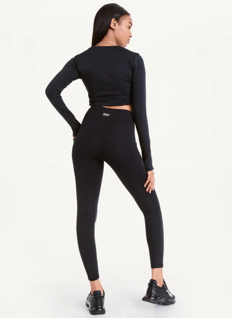 Black Women's Dkny Balance High Waist Leggings | 4750GREKC