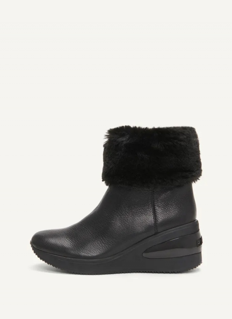 Black Women\'s Dkny Baxter Wedge Bootie | 7560RVKYA