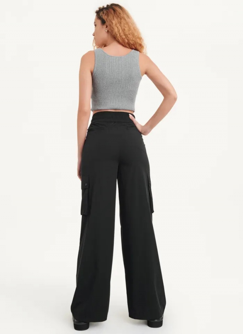 Black Women's Dkny Cargo Pants | 8462RLEVX