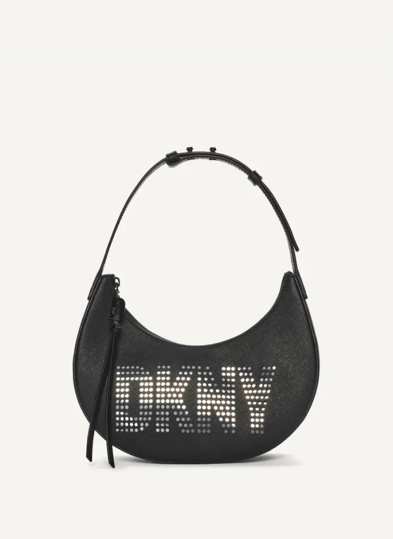 Black Women\'s Dkny Essex Saffiano Shoulder Bag | 5163YDTAC