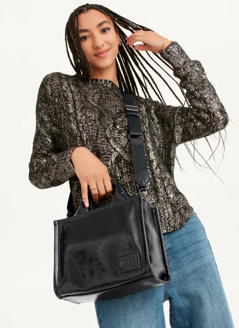 Black Women's Dkny Hadlee Sm Tote Bags | 6054SMGIU