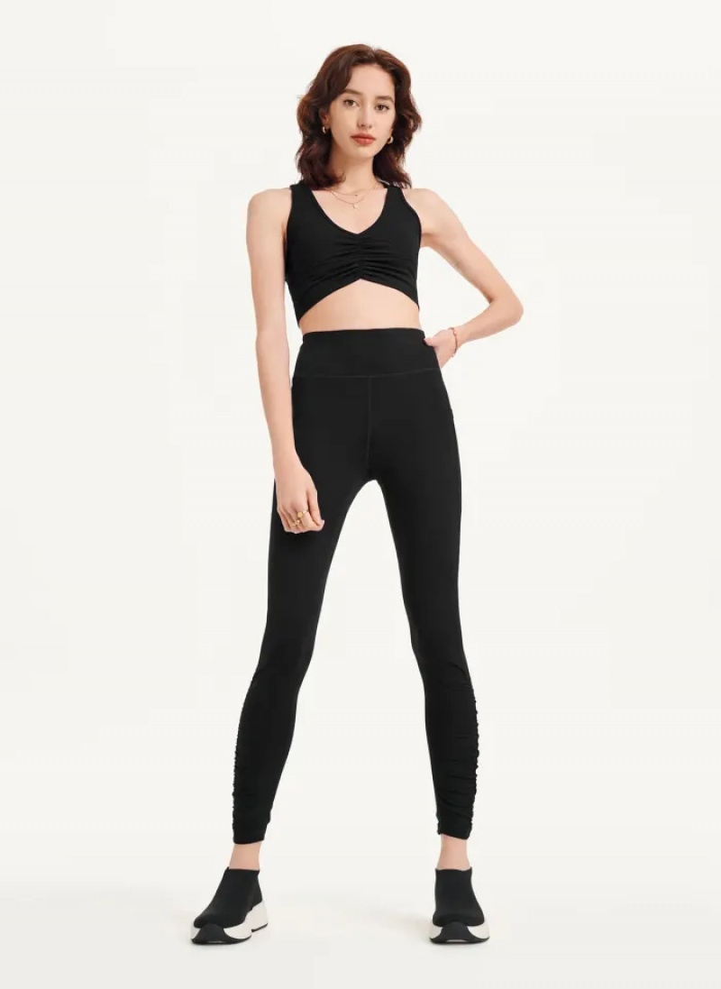 Black Women's Dkny High Waist Leggings | 9745QOBHA