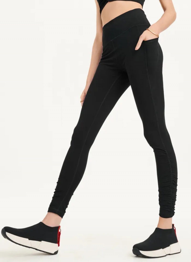 Black Women's Dkny High Waist Leggings | 9745QOBHA