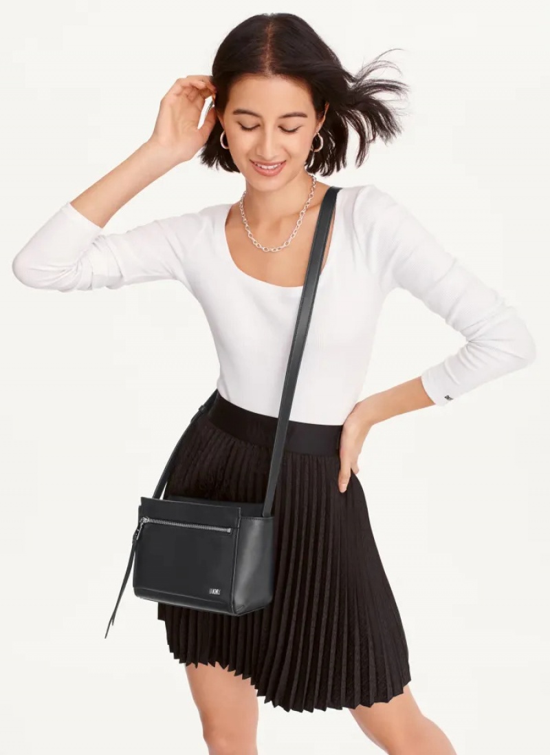 Black Women's Dkny Pax Crossbody Bags | 6821HOAJG