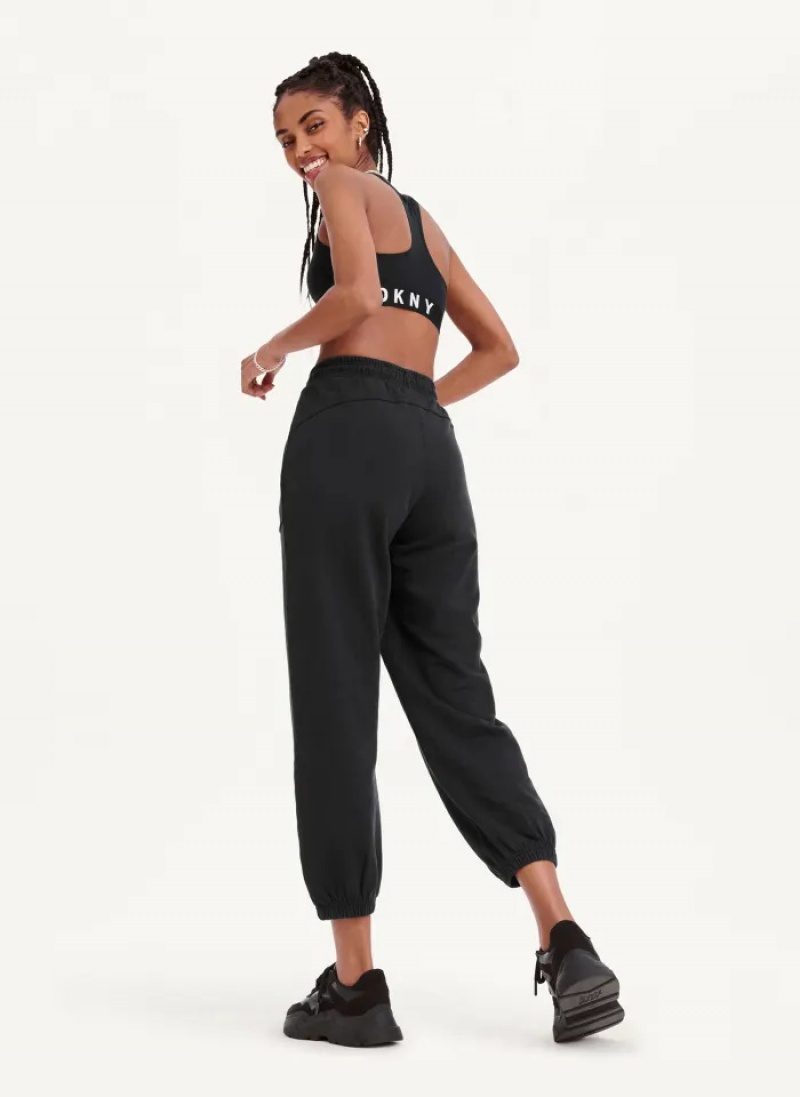 Black Women's Dkny Pigment Washed Jogger Pants | 6075YLTPR