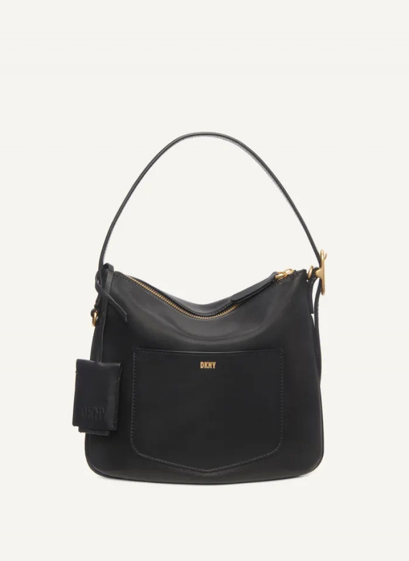 Black Women\'s Dkny The Small Optimist Shoulder Bag | 0362YJKHI