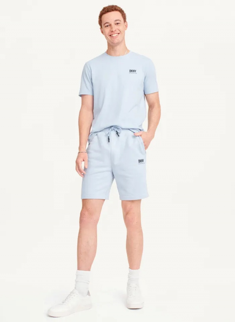 Blue Men's Dkny French Terry Shorts | 8624PFRNC