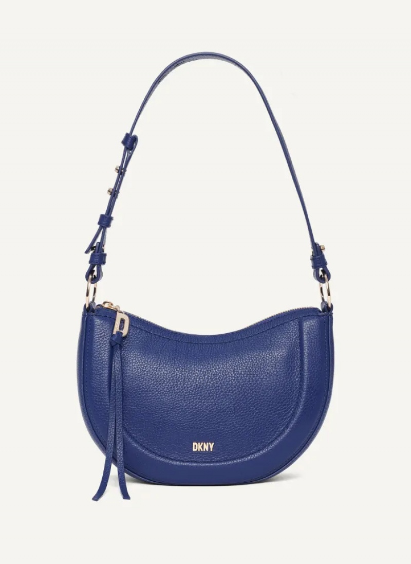 Blue Women\'s Dkny Metro Leather Shoulder Bag | 8630XJVDY