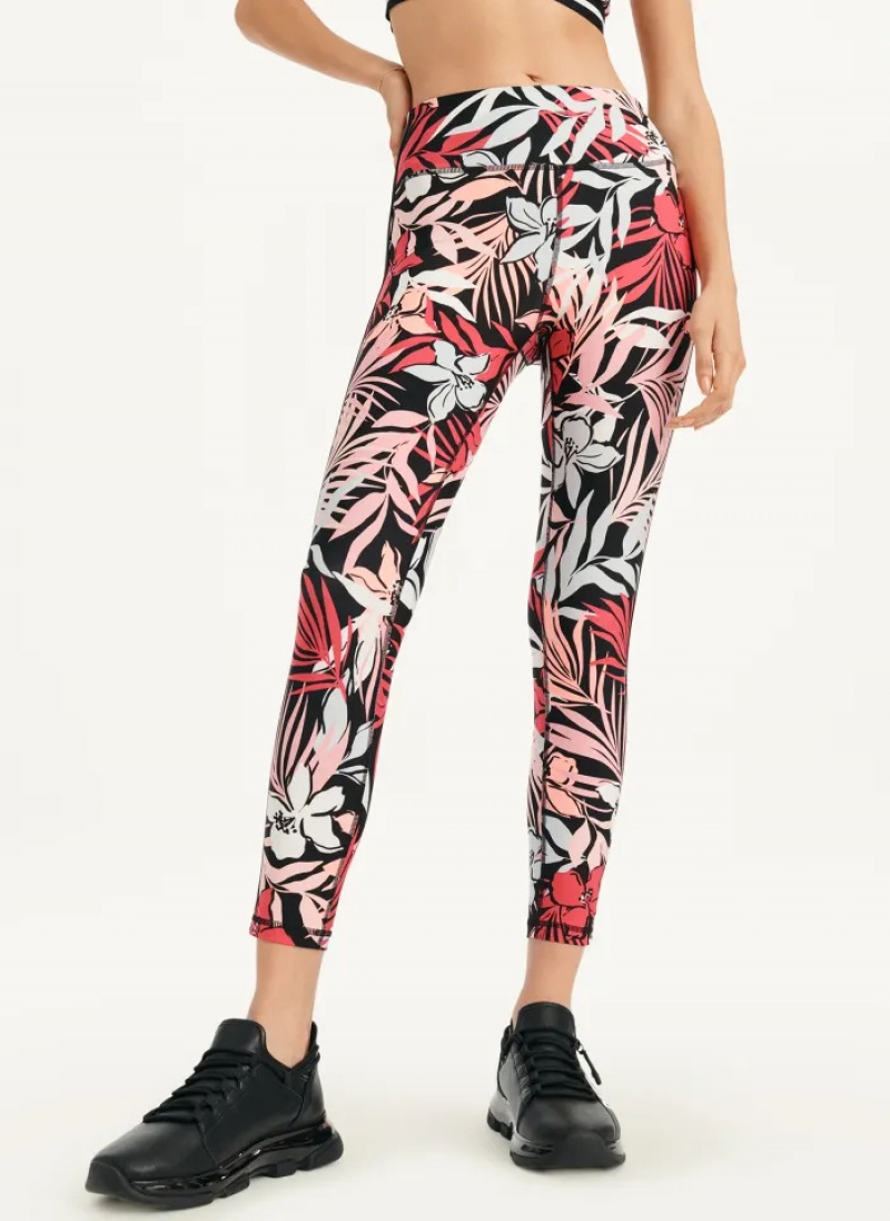 Bubblegum Pink Women's Dkny Printed Leggings | 2345RUPNA