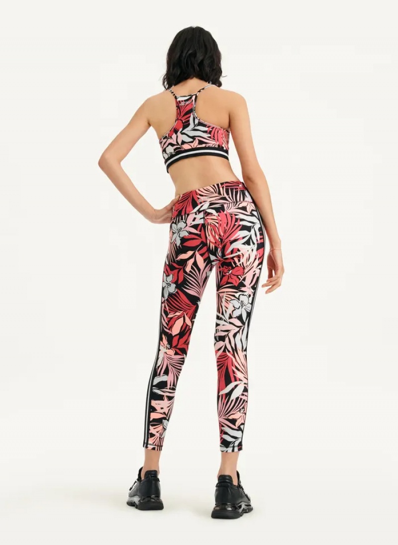 Bubblegum Pink Women's Dkny Printed Leggings | 2345RUPNA