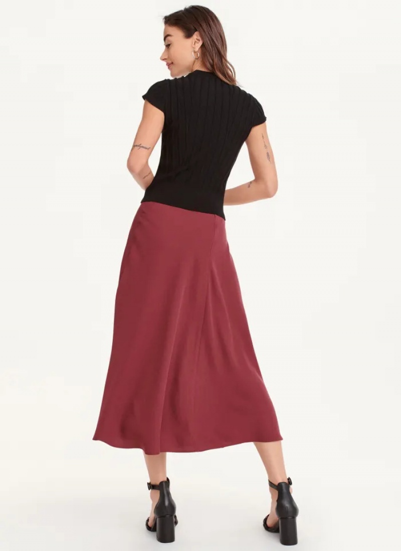 Cabernet Women's Dkny Mix Media Panel Skirt | 1308CJAHX