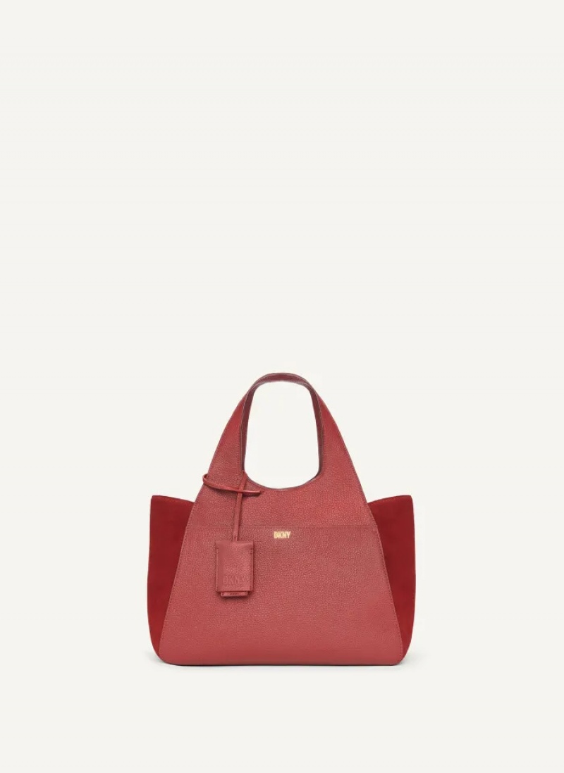 Carnelian Women's Dkny The Medium Effortless Tote Bags | 8935RYEMI