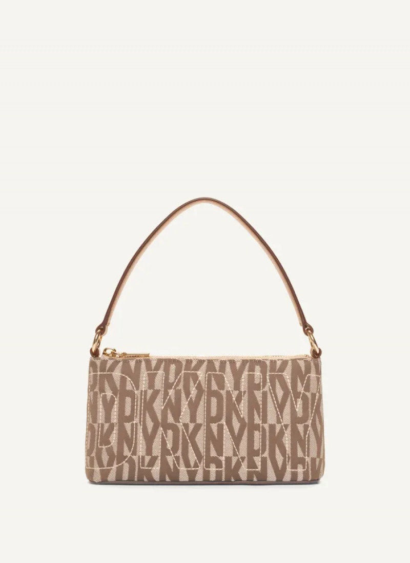 Chino/Cashew Women's Dkny Elsa Demi Crossbody Bags | 9063AFWYR