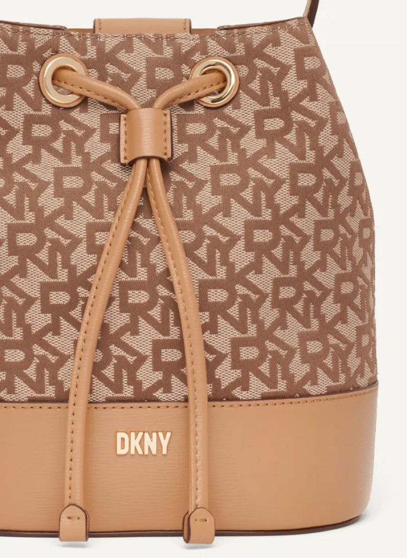 Chino/Cashew Women's Dkny Inessa Buckle Bag | 9468QEOIH