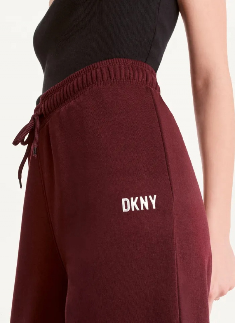 Currant Women's Dkny Metallic Logo Everyday Jogger Pants | 6870FVOUI