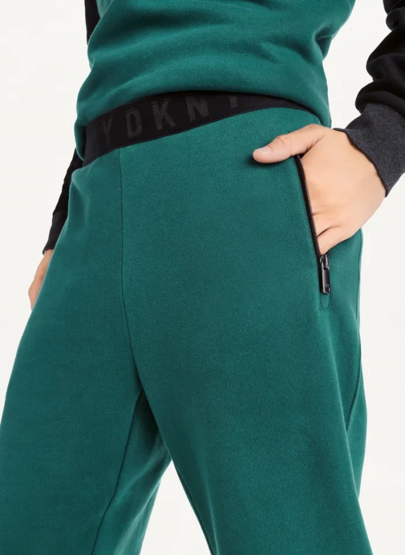 Forest Men's Dkny Fleece Logo Waistband Pants | 2351FPTWV