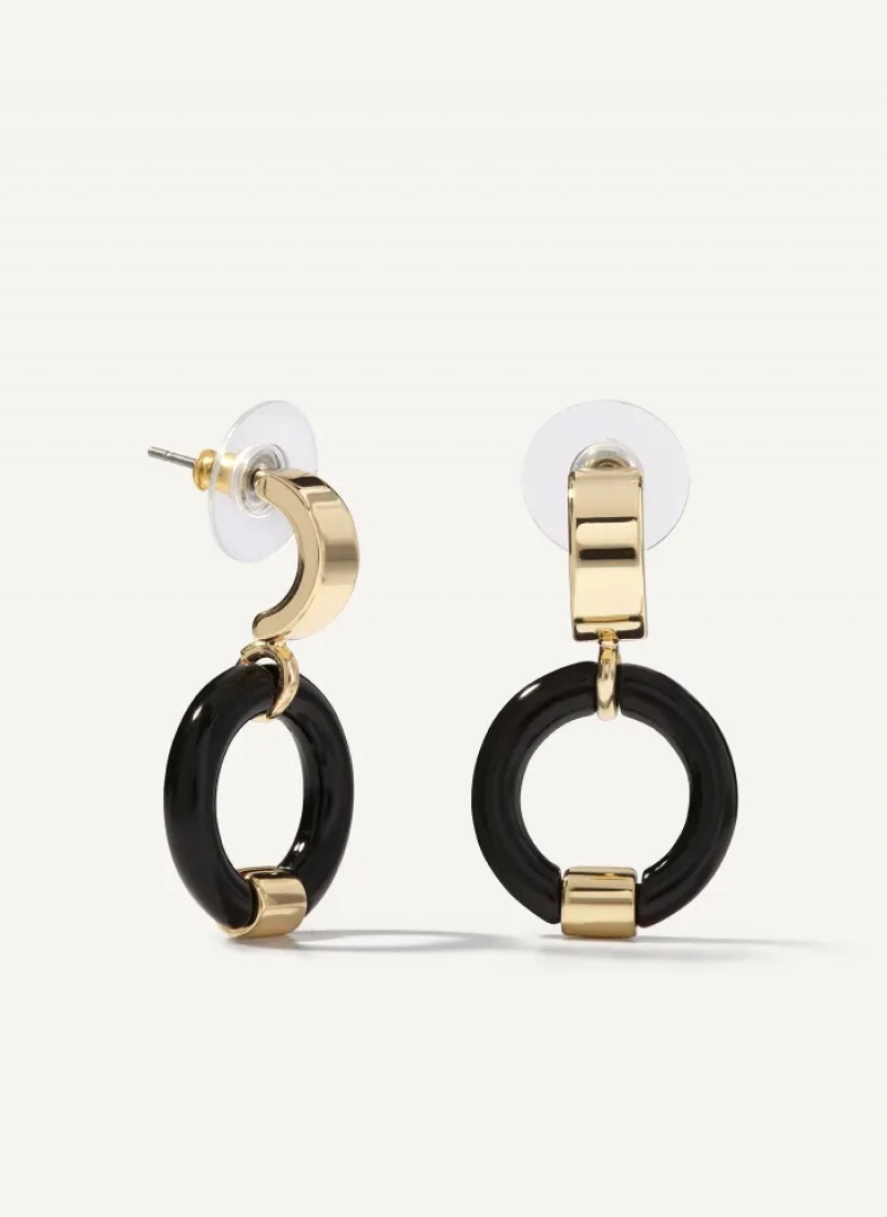 Gold Accessories Dkny Circle Drop Earrings | 9345ABVPW