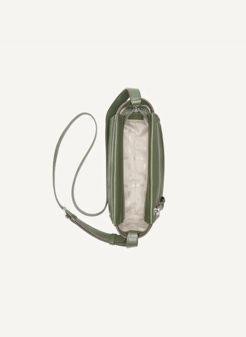 Green Women's Dkny Pax Crossbody Bags | 3571MONRP