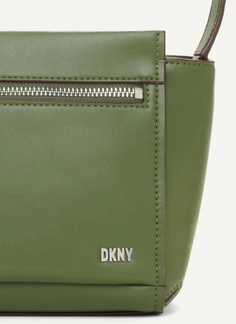 Green Women's Dkny Pax Crossbody Bags | 3571MONRP