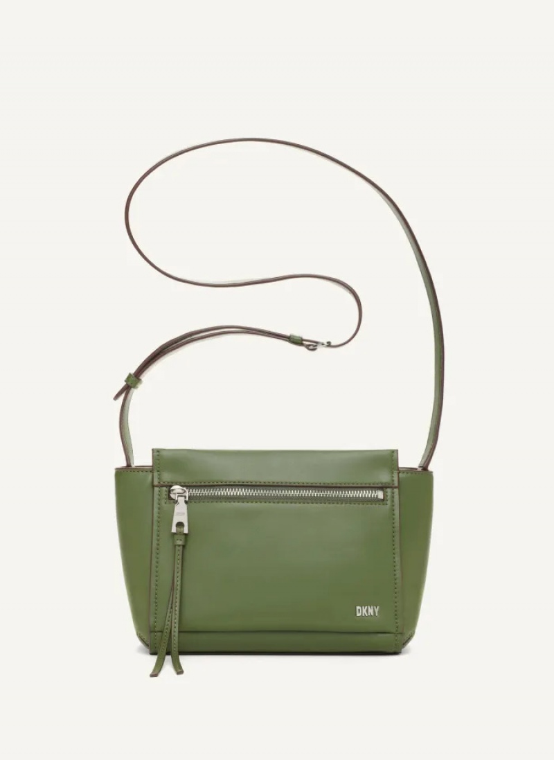 Green Women\'s Dkny Pax Crossbody Bags | 3571MONRP