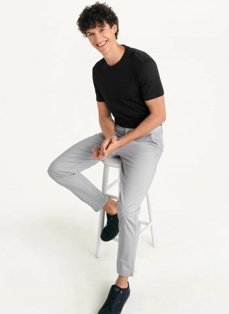 Grey Men's Dkny Slim Chino Pants | 3847XFCJA