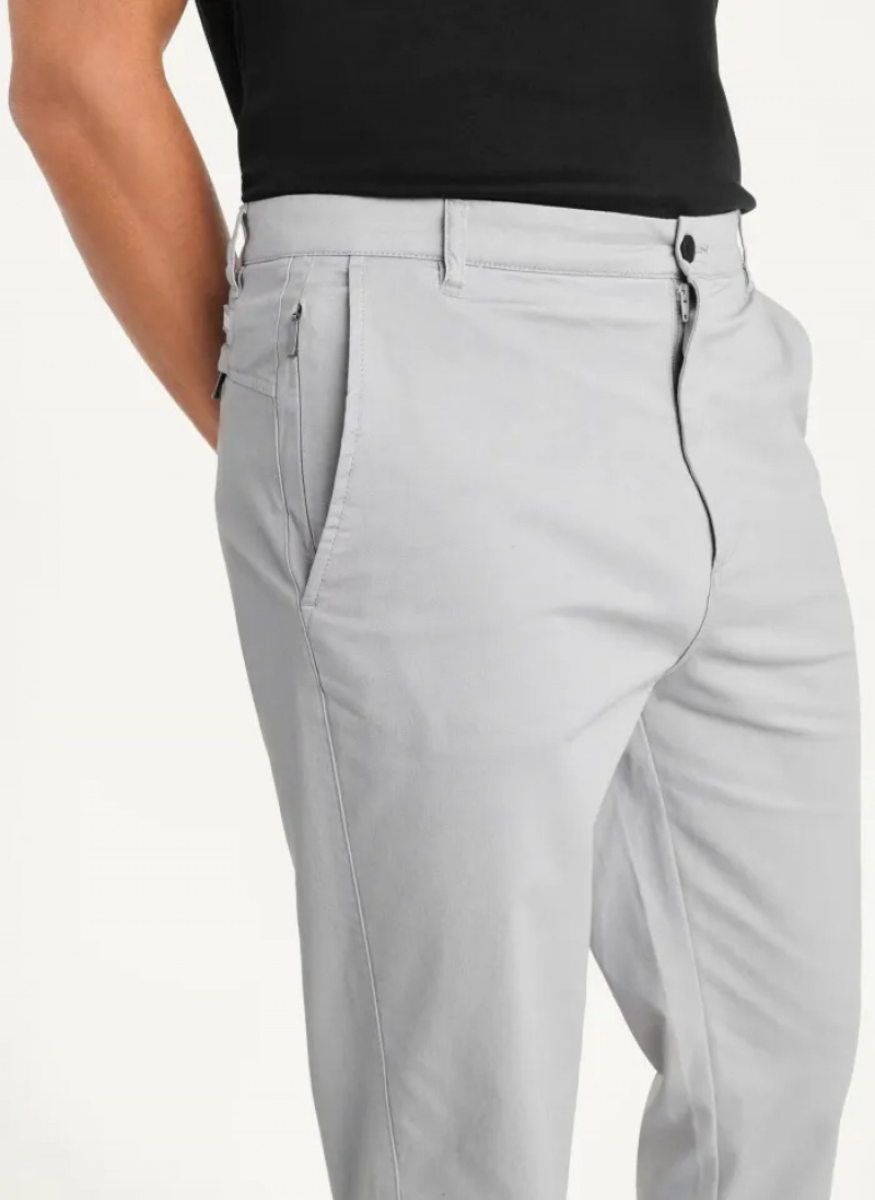 Grey Men's Dkny Slim Chino Pants | 3847XFCJA