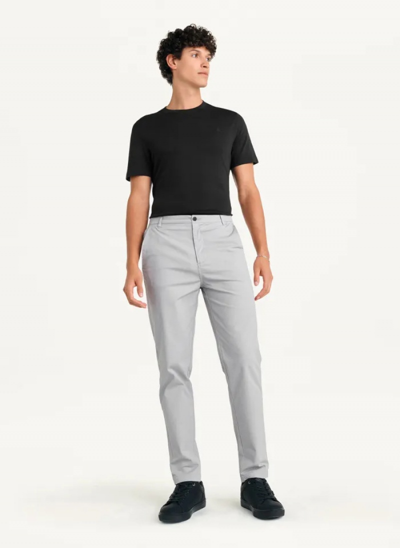 Grey Men\'s Dkny Slim Chino Pants | 3847XFCJA