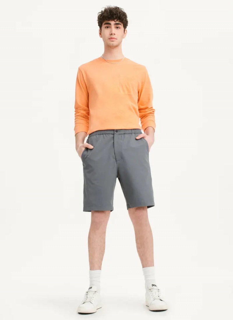 Grey Men's Dkny Sport Shorts | 5039BTUJK