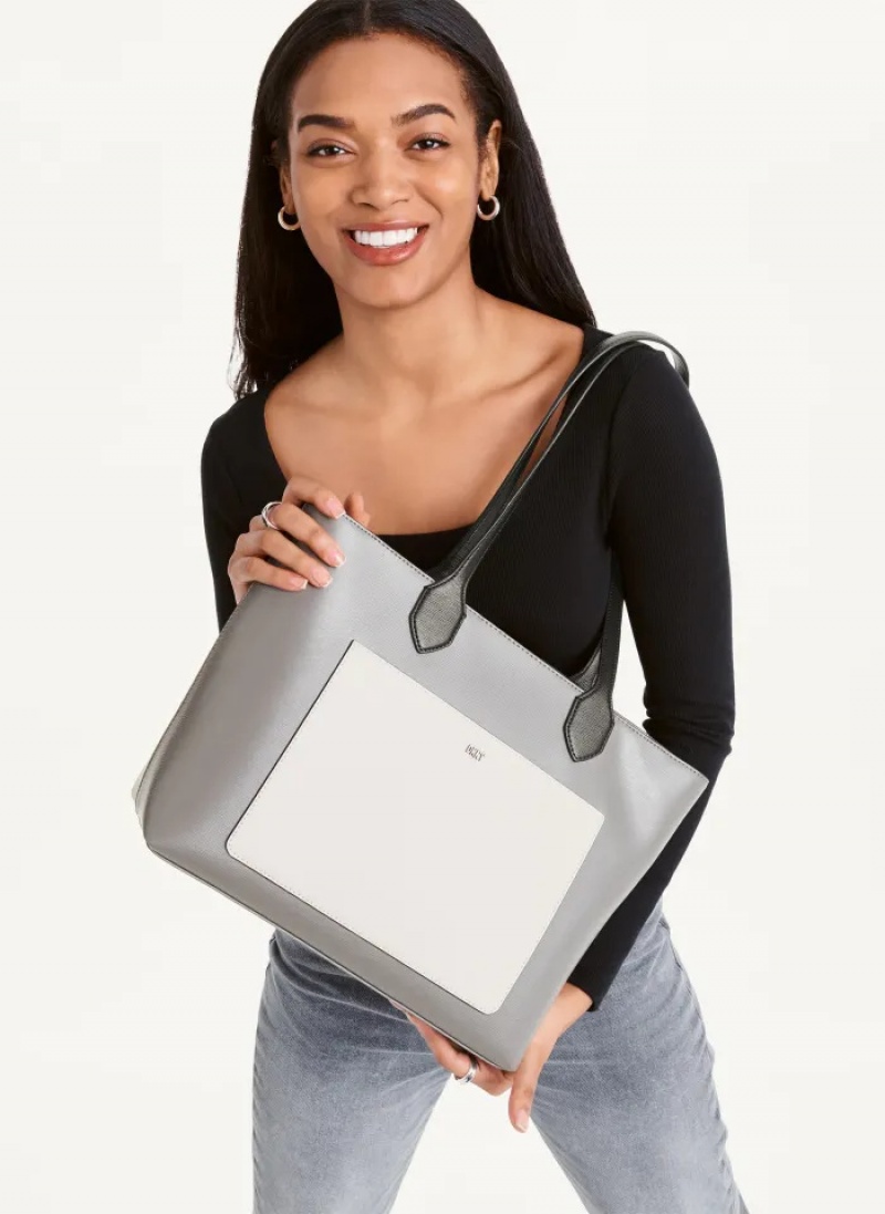 Grey Women's Dkny Ines Tote Bags | 6279USCVZ