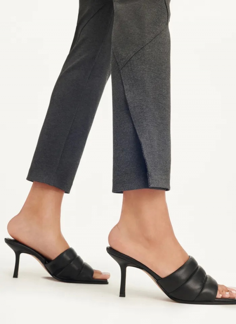 Grey Women's Dkny Slim Seamed & Side Slit Pants | 9381BNHRJ