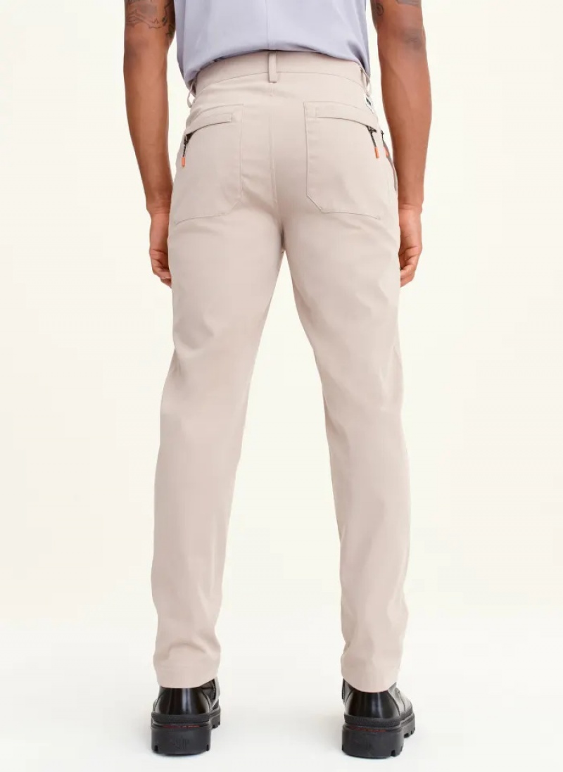 Khaki Men's Dkny Smart Fatigue Pants | 7380LJHPA