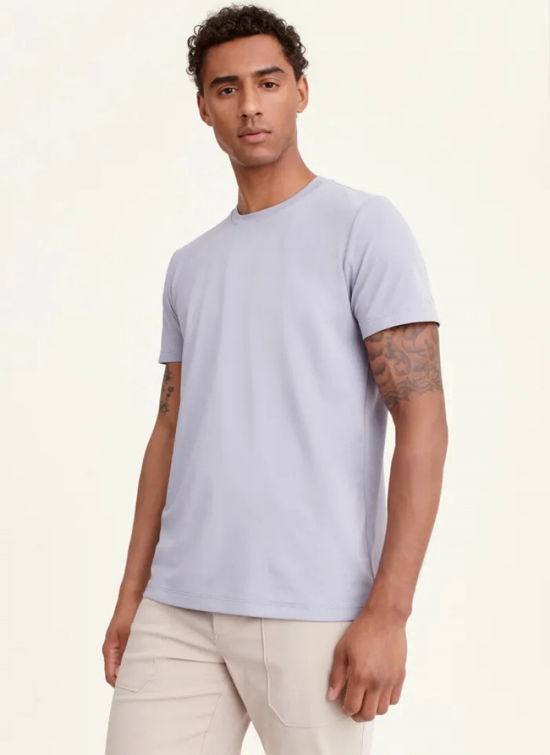 Lavender Grey Men\'s Dkny Cotton Poly Pique T Shirts | 7634TBPDH