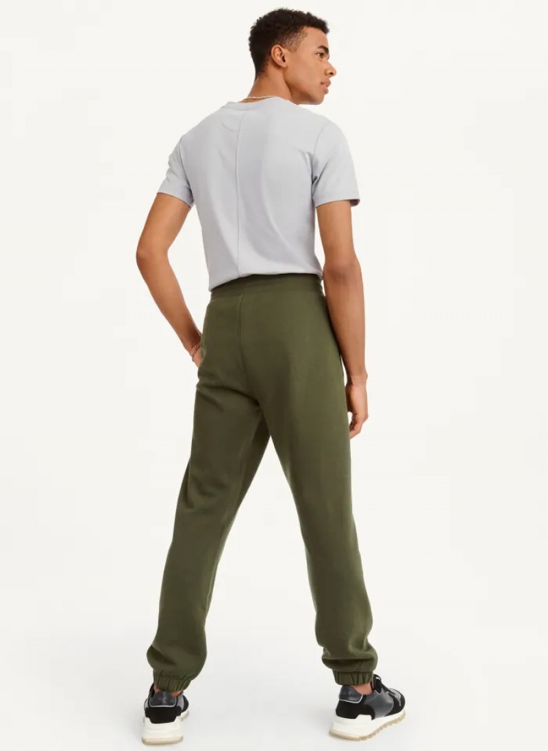 Olive Men's Dkny Shadow Logo Jogger Pants | 9562JCAON