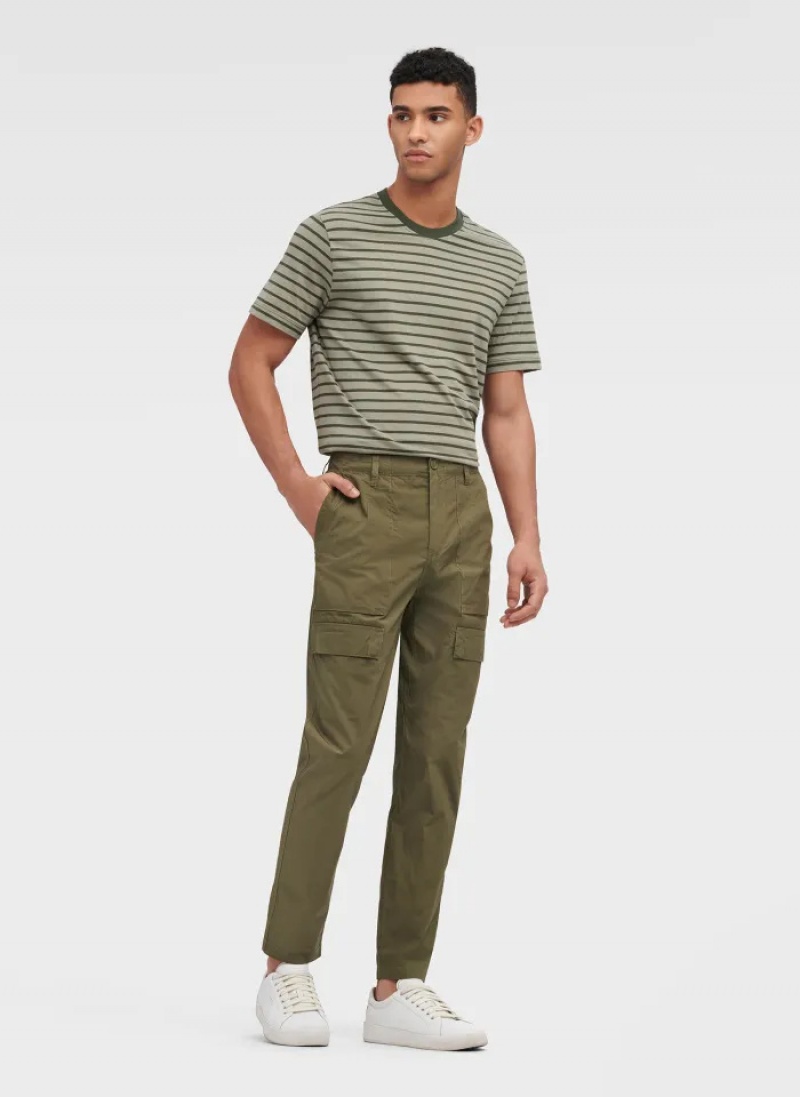 Olive Men's Dkny Slim Fit Cargo Pants | 3874UVHBR