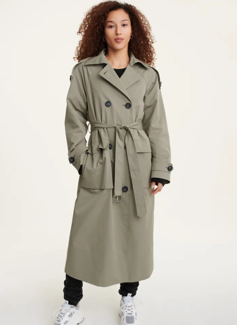 Olive Women\'s Dkny Trench Coats | 8579VMTJP