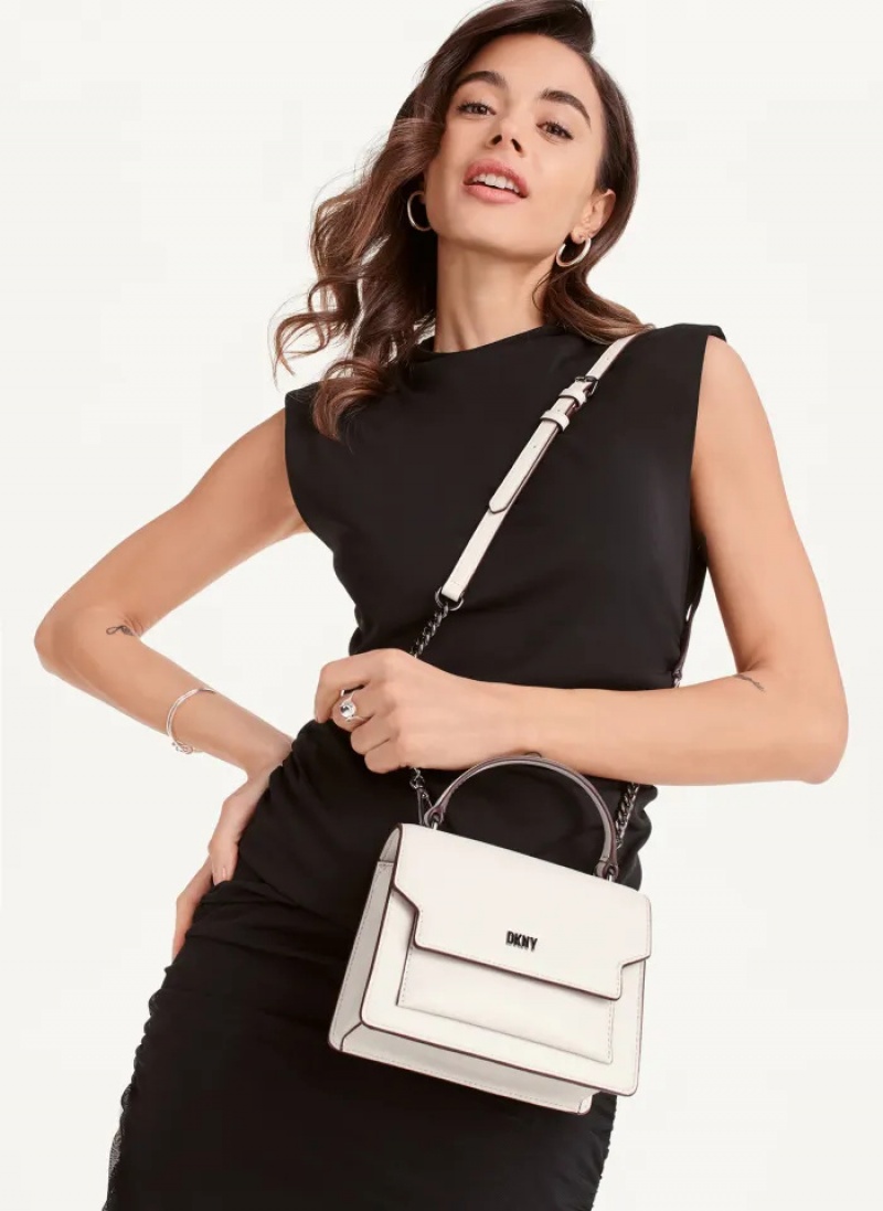 Pebble Women's Dkny Millie Leather Top Handle Crossbody Bags | 0596LQWDR