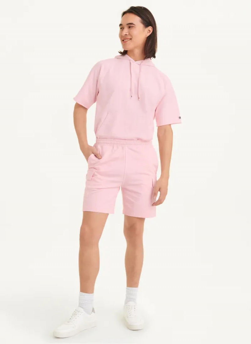 Pink Men's Dkny Pigment Garment Dye Shorts | 2506EIQMW