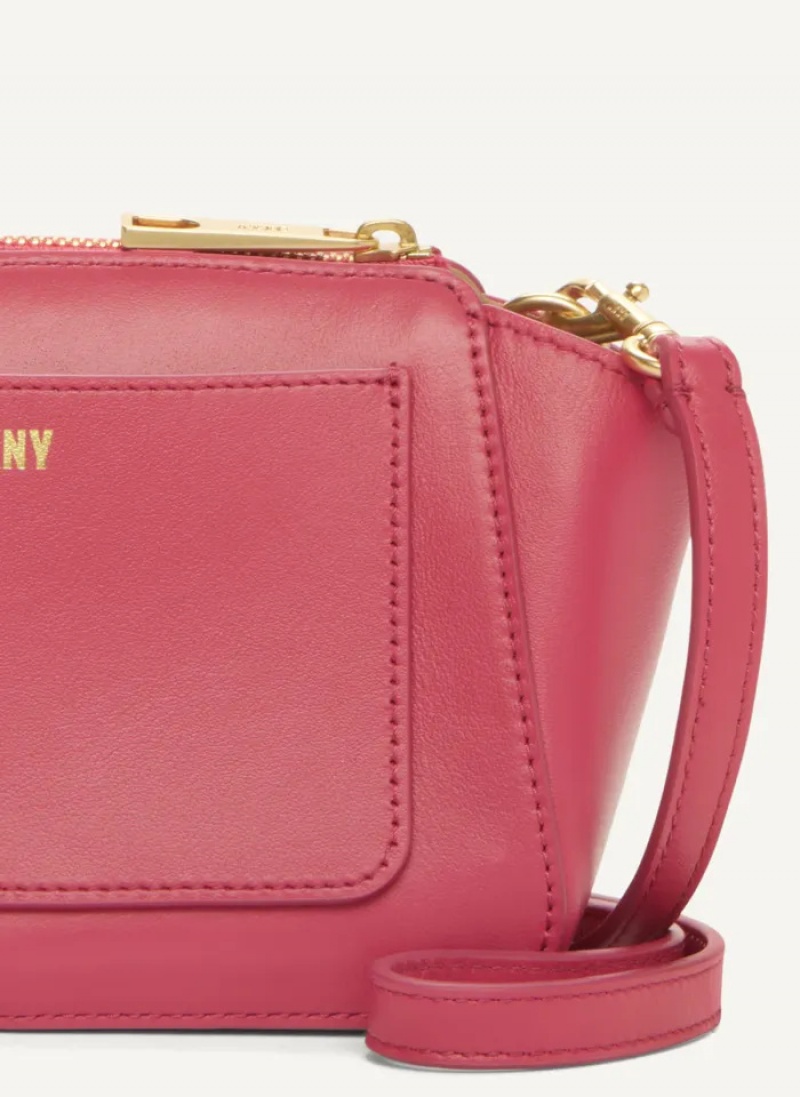 Red Women's Dkny Mini Dome Crossbody Bags | 7958JUYTD