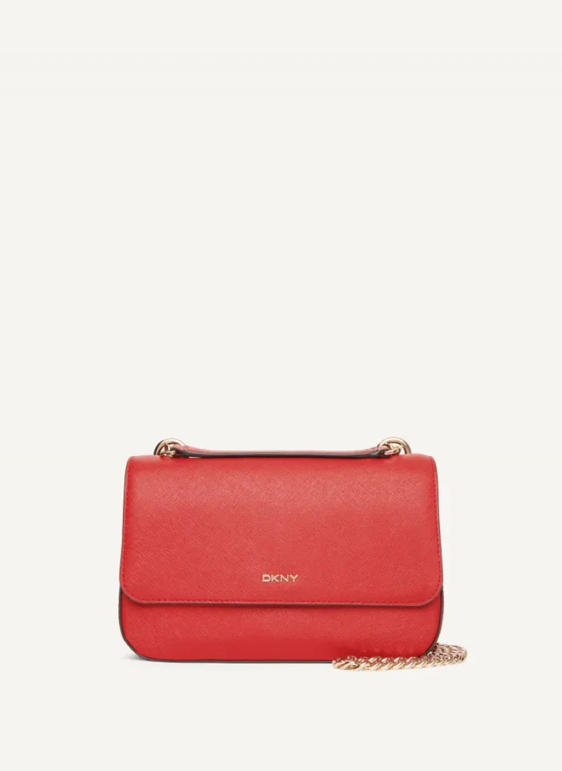 Red Women's Dkny Sina Shoulder Bag | 4372EFNTY