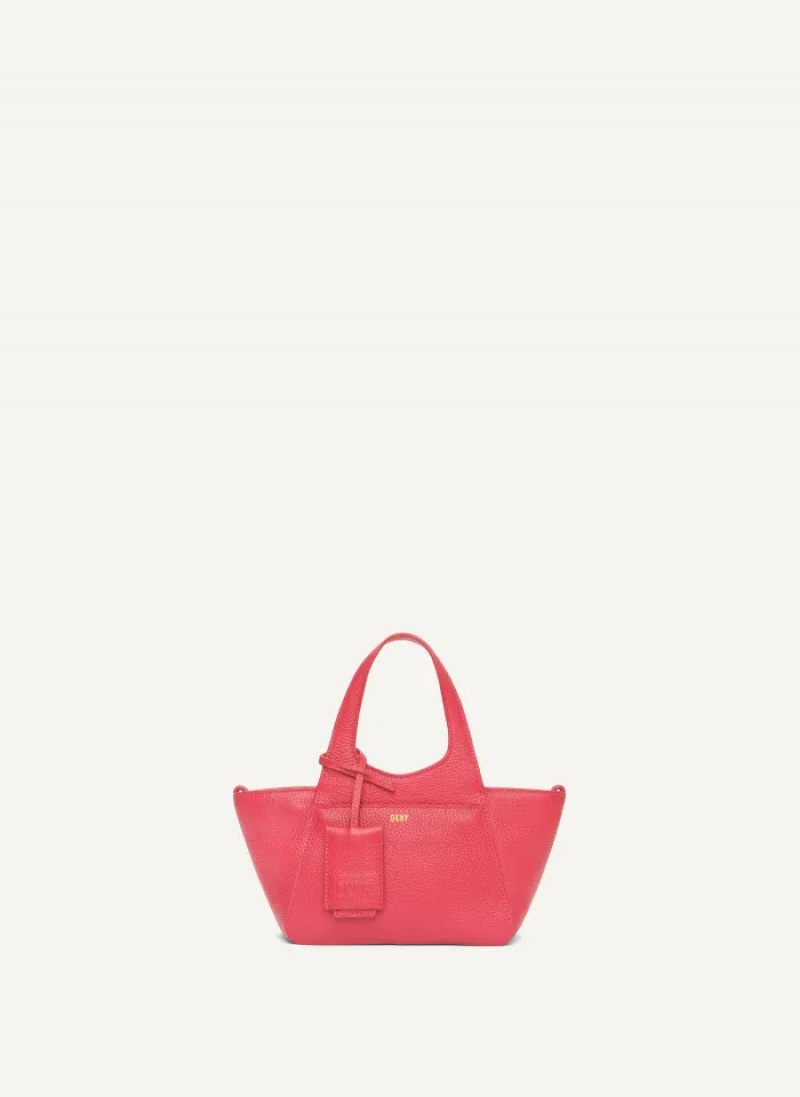 Red Women's Dkny The Mini Effortless Tote Bags | 8913XAFTD