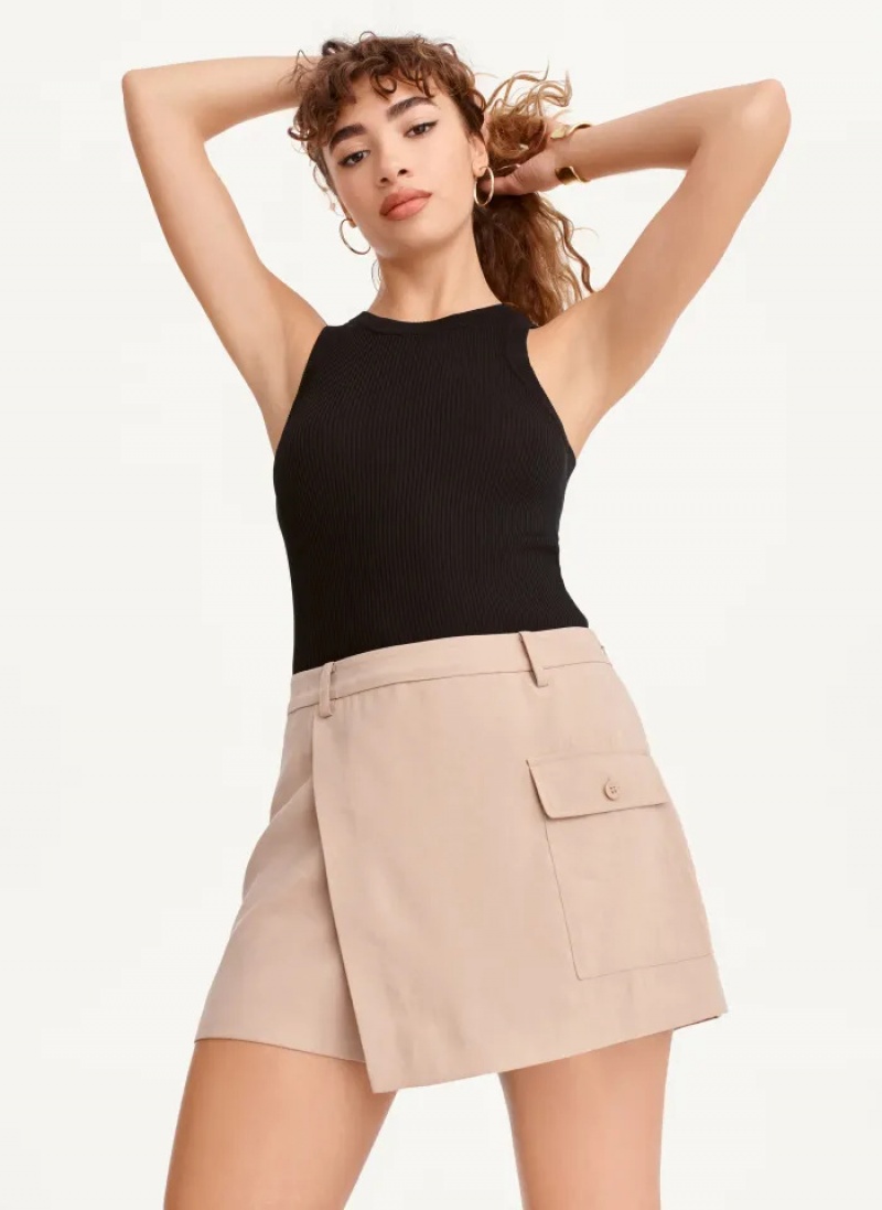 Safari Khaki Women\'s Dkny Skirt | 1640RUZMF