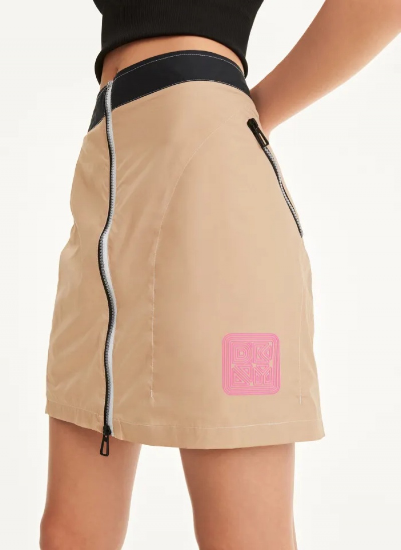 Safari Women's Dkny Mini Rip-Stop Jersey Lining Skirt | 5087ONMPY