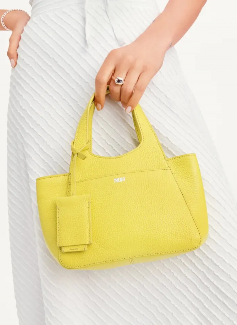 Sulphur Women's Dkny The Mini Effortless Tote Bags | 7316HJNVR