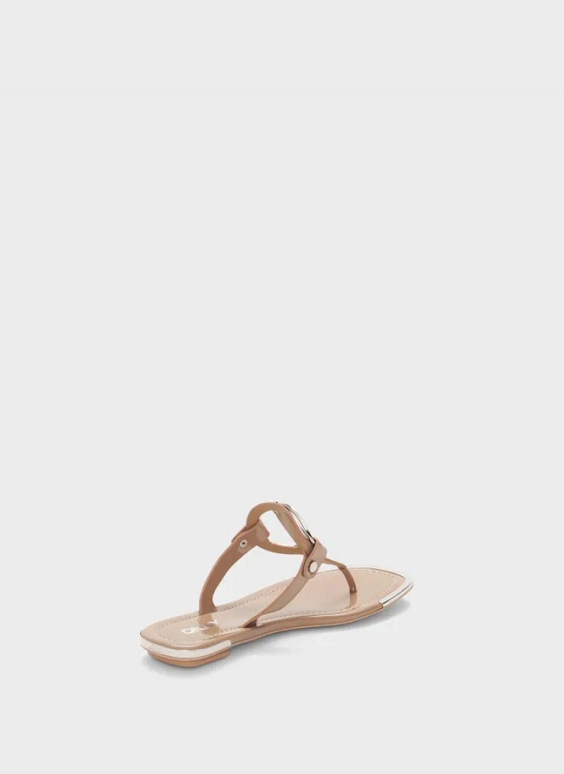 Warm Taupe Women's Dkny Hartford Sandals | 2869QUJHZ